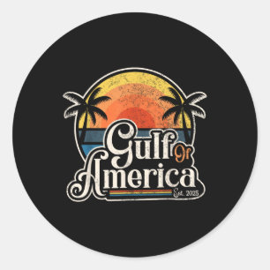 Amerikanische Flagge für den Retro-Golf von Amerik Runder Aufkleber