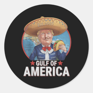 Amerikanische Flagge für den Retro-Golf von Amerik Runder Aufkleber