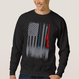 Amerikanische Flagge für die Jagd auf Kabeljau Sweatshirt