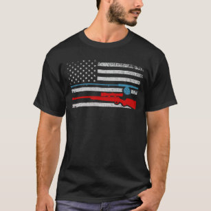Amerikanische Flagge für die Jagd auf Kabeljau T-Shirt