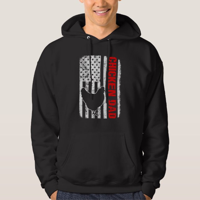 Amerikanische Flagge für Hühnerfisch Hoodie (Vorderseite)