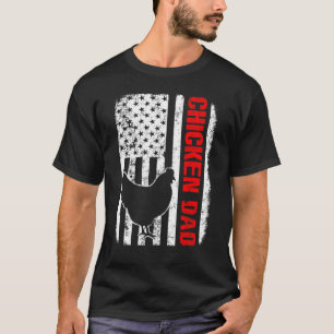 Amerikanische Flagge für Hühnerfisch T-Shirt