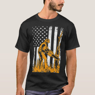Amerikanische Flagge für Retro-Arborist 4. Juli Am T-Shirt