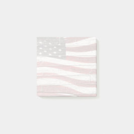 Amerikanische Flagge für rustikale Holztextur Post-it Klebezettel