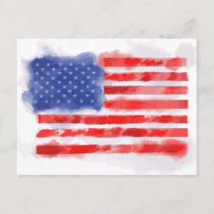 Amerikanische Flagge für Veteranen und Patrioten Postkarte