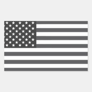 Amerikanische Flagge gedämpft Rechteckiger Aufkleber