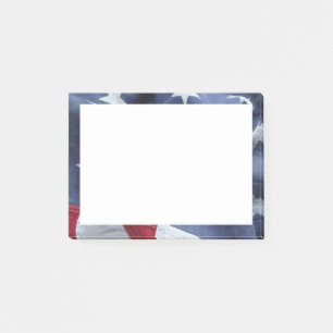 Amerikanische Flagge gedreht Post-it Klebezettel
