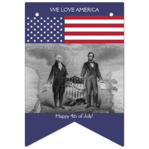 Amerikanische Flagge George Washington Abraham