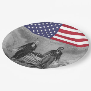 Amerikanische Flagge George Washingtons Abraham Pappteller