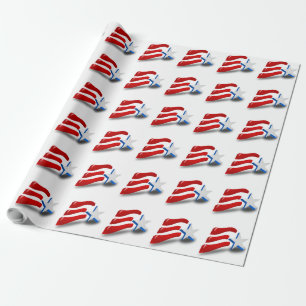 AMERIKANISCHE FLAGGE GESCHENKPAPIER