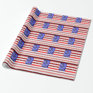Amerikanische Flagge Geschenkpapier