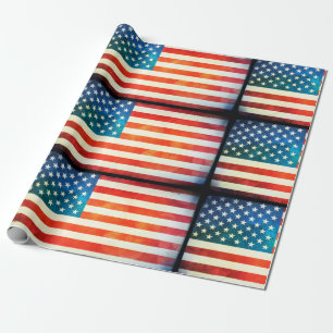 Amerikanische Flagge Geschenkpapier