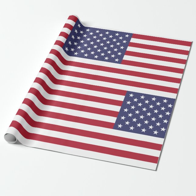 Amerikanische Flagge Geschenkpapier (Ungerollt)