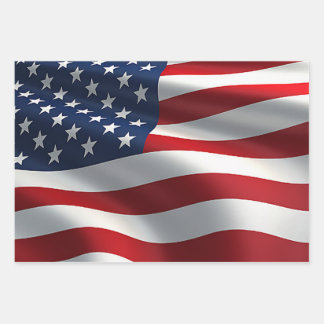 Amerikanische Flagge Geschenkpapier Set