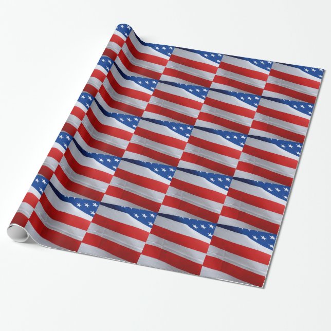 Amerikanische Flagge, Geschenkverpackung Geschenkpapier (Ungerollt)