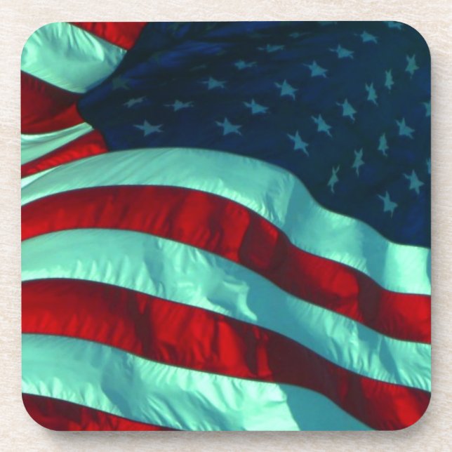 Amerikanische Flagge Getränkeuntersetzer (Vorderseite)