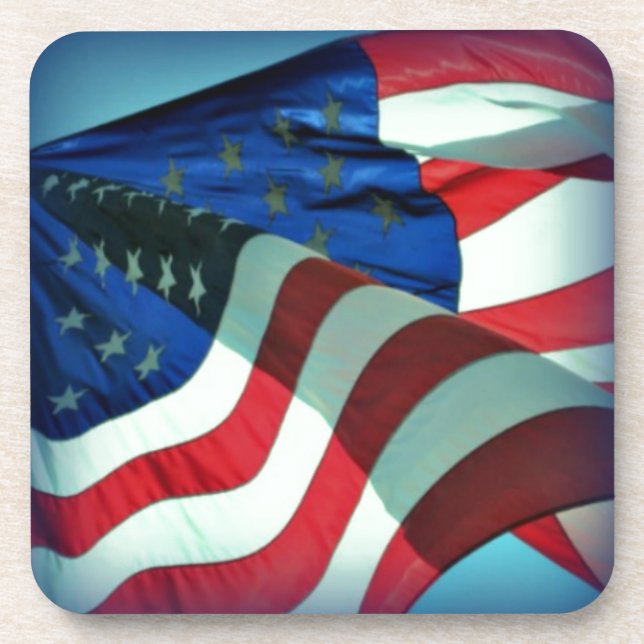 Amerikanische Flagge Getränkeuntersetzer (Vorderseite)