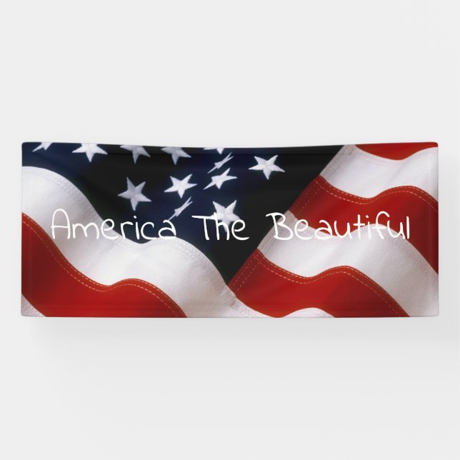 Amerikanische Flagge gewellt Banner (Horizontal)