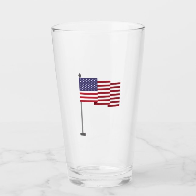 Amerikanische Flagge Glas (Vorderseite)