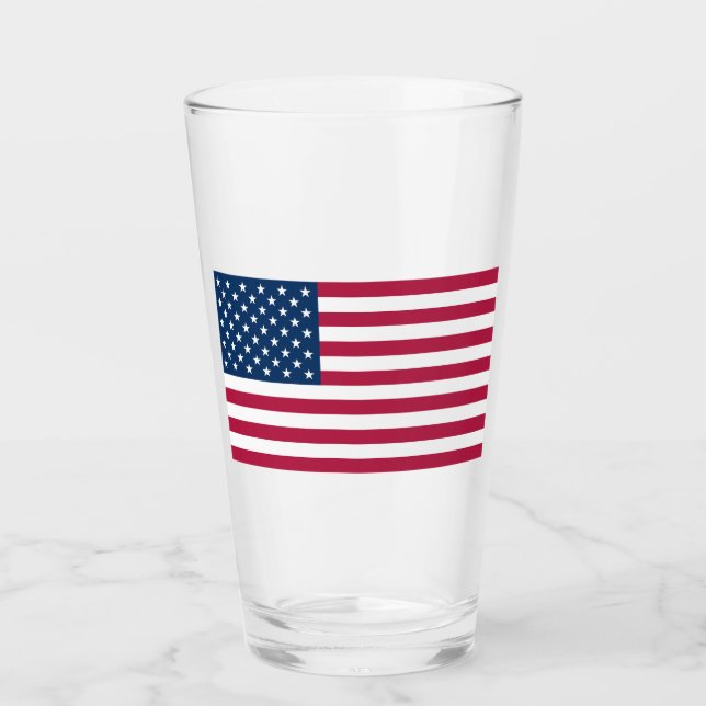 Amerikanische Flagge Glas (Vorderseite)
