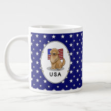 Amerikanische Flagge Golden Retriever Dog Patrioti