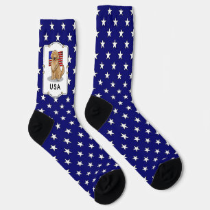 Amerikanische Flagge Golden Retriever Dog Patrioti Socken