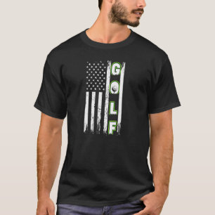Amerikanische Flagge Golf Spaß Golf für Männer und T-Shirt