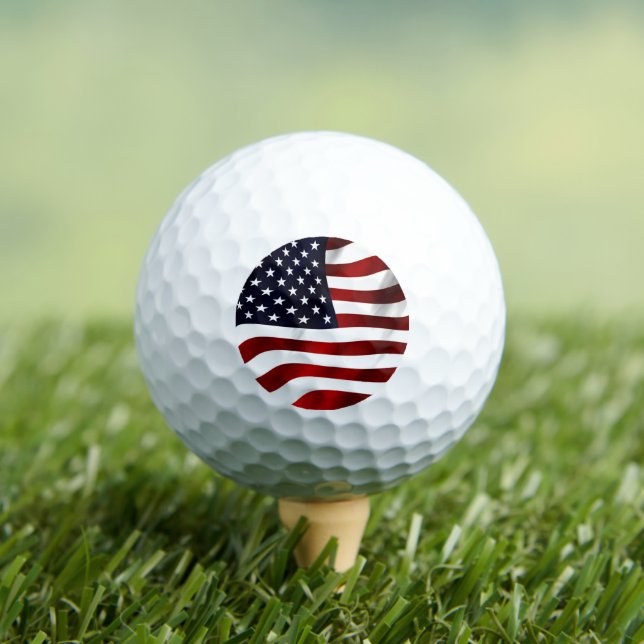 Amerikanische Flagge Golfball (Insitu T-Shirt)
