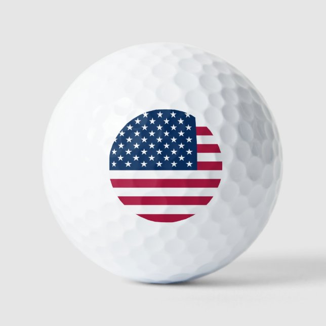 Amerikanische Flagge Golfball (Vorderseite)