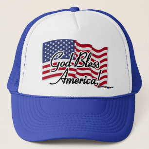 Amerikanische Flagge - Gott segne Amerika! Truckerkappe