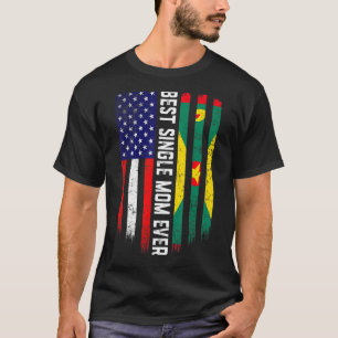 Amerikanische Flagge & Grenada Flag Beste Single M T-Shirt