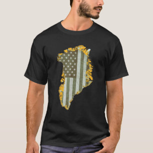 Amerikanische Flagge Grönlands für neues Gebiet T-Shirt