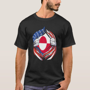Amerikanische Flagge Grönlands mit Stolz auf meine T-Shirt