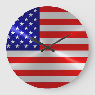 Amerikanische Flagge Große Wanduhr