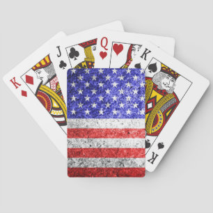 Amerikanische Flagge Grunge Spielkarten