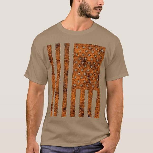 Amerikanische Flagge Grunge T-Shirt (Vorderseite)
