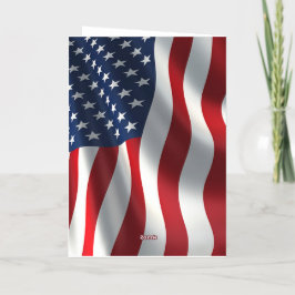 Amerikanische Flagge Grußkarte Mit Foliendruck