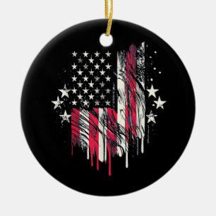 Amerikanische Flagge Herren USA Kleinkind Amerikan Keramik Ornament