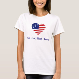 Amerikanische Flagge Herz Amerika das Land, das ic T-Shirt