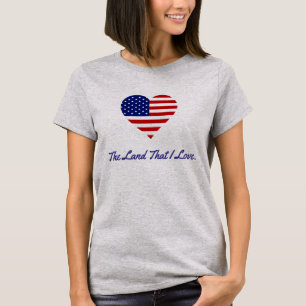 Amerikanische Flagge Herz Amerika das Land, das ic T-Shirt
