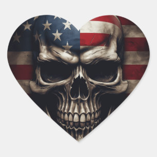 Amerikanische Flagge Herz-Aufkleber