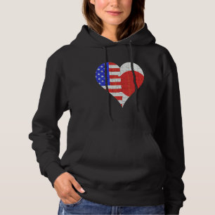 Amerikanische Flagge Herz Hoodie