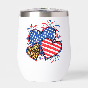 Amerikanische Flagge Herz Leopard Sublimation-6421
