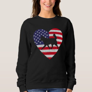 Amerikanische Flagge Herz sibirischen Husky Hund 4 Sweatshirt
