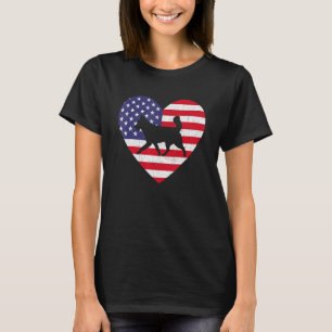 Amerikanische Flagge Herz sibirischen Husky Hund 4 T-Shirt