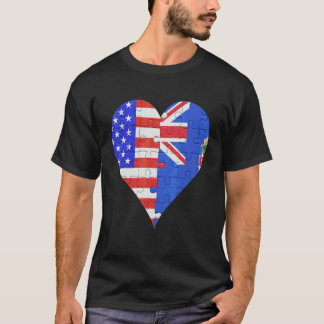 Amerikanische Flagge - Herz T-Shirt