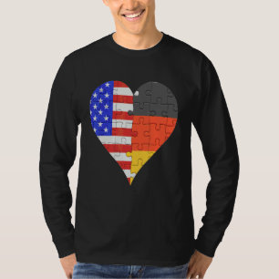 Amerikanische Flagge Herz T-Shirt
