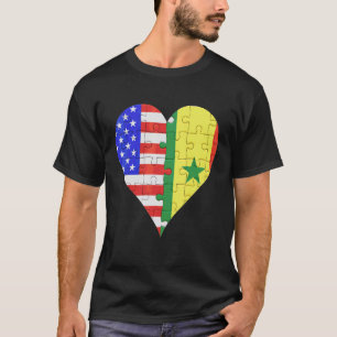 Amerikanische Flagge Herz T-Shirt