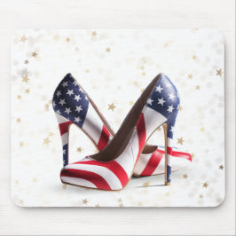 Amerikanische Flagge High Heel Schuhe Mousepad