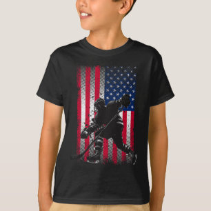 Amerikanische Flagge Hockey Frauen Kinder Männer  T-Shirt